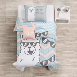 Cool As Llama Reversible Quilt 4Pc Set 13 Cool As Llama Reversible Quilt 4Pc Set -Fashion Bedding Store 011ab42e0da4411aac124d58c5f7010d