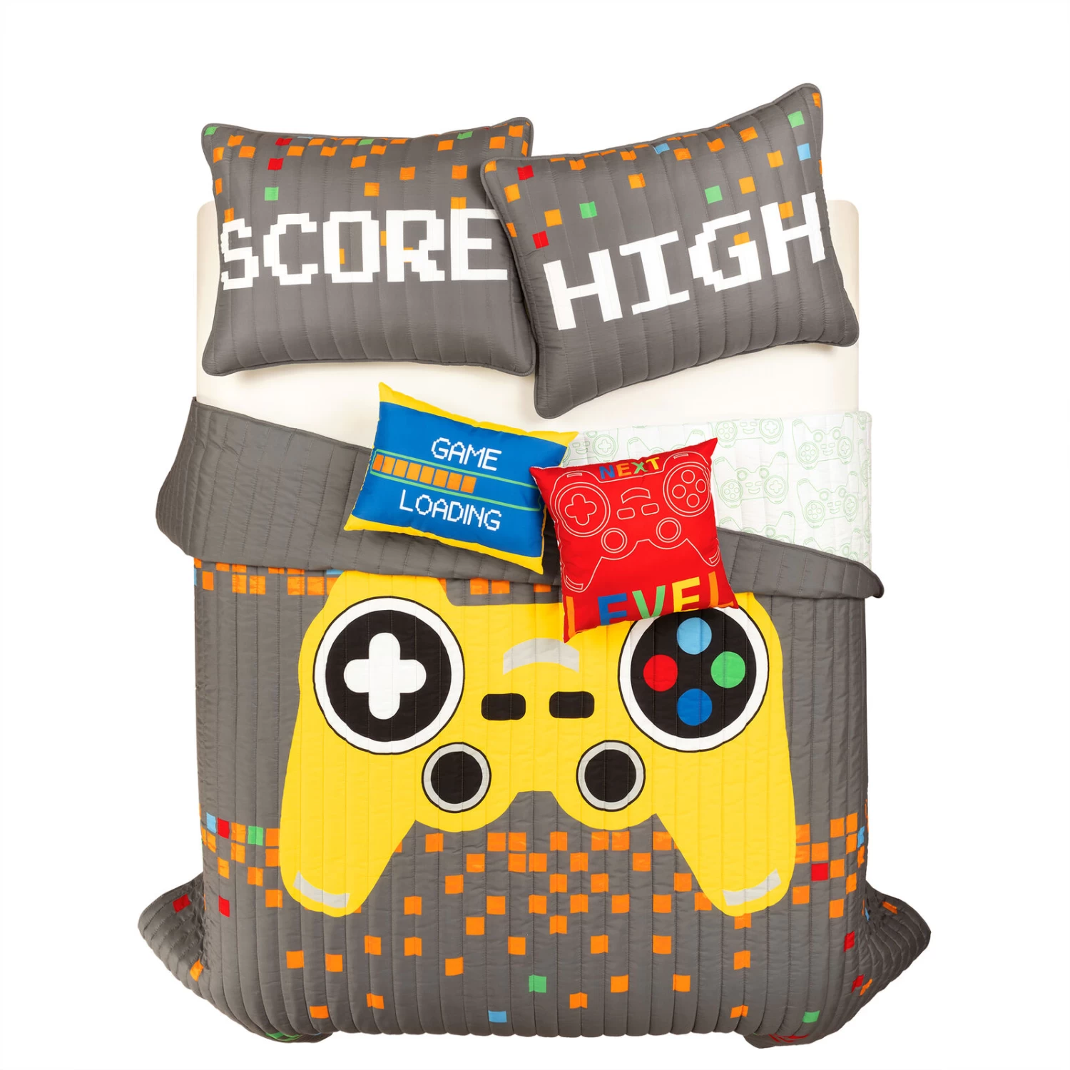 Video Games Reversible Oversized Quilt 5Pc Set 3 Video Games Reversible Oversized Quilt 5Pc Set
