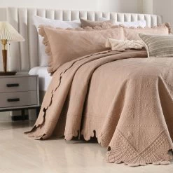 MarCielo 100% Cotton Oversized Bedspread Quilt Set Embroidery TK -Fashion Bedding Store 138439a582df431e9d141aa235bc54ca