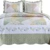 MarCielo 3 Piece Printed Quilt Bedspread Set