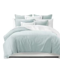 6ix Tailors Fine Linens Crown Stripe Glacier Comforter Set
