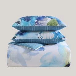 Bebejan Watercolor Blue 100% Cotton 5-Piece Reversible Comforter Set 16 Bebejan Watercolor Blue 100% Cotton 5-Piece Reversible Comforter Set -Fashion Bedding Store 27f92fb3a9984fe3939c4517f377abd5