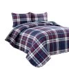 Grayson Farmhouse Plaid Reversible Quilt 3Pc Set