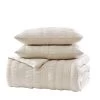 Elm 3 Piece Comforter Set King Taupe