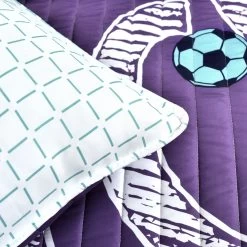 Girls Soccer Kick Quilt 5Pc Set -Fashion Bedding Store 3950b10e1f39477abcb12efbe51a02f0