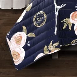 Vintage Paris Rose Butterfly Script Quilt 4Pc Set -Fashion Bedding Store 494ba3fb3c814e95b8303ba78ca8ecf7