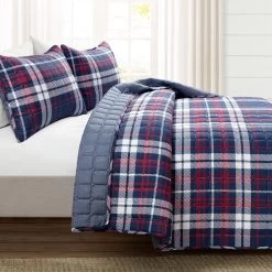 Grayson Farmhouse Plaid Reversible Quilt 3Pc Set -Fashion Bedding Store 5b5dc4f3308a450a93f7e0c8b2e58ff5