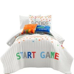 Video Games Reversible Oversized Quilt 4Pc Set