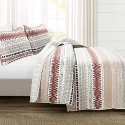 Southwest Stripe Reversible Oversized Quilt 3Pc Set -Fashion Bedding Store 62a96abc445746f0b1059899fcfd2f02