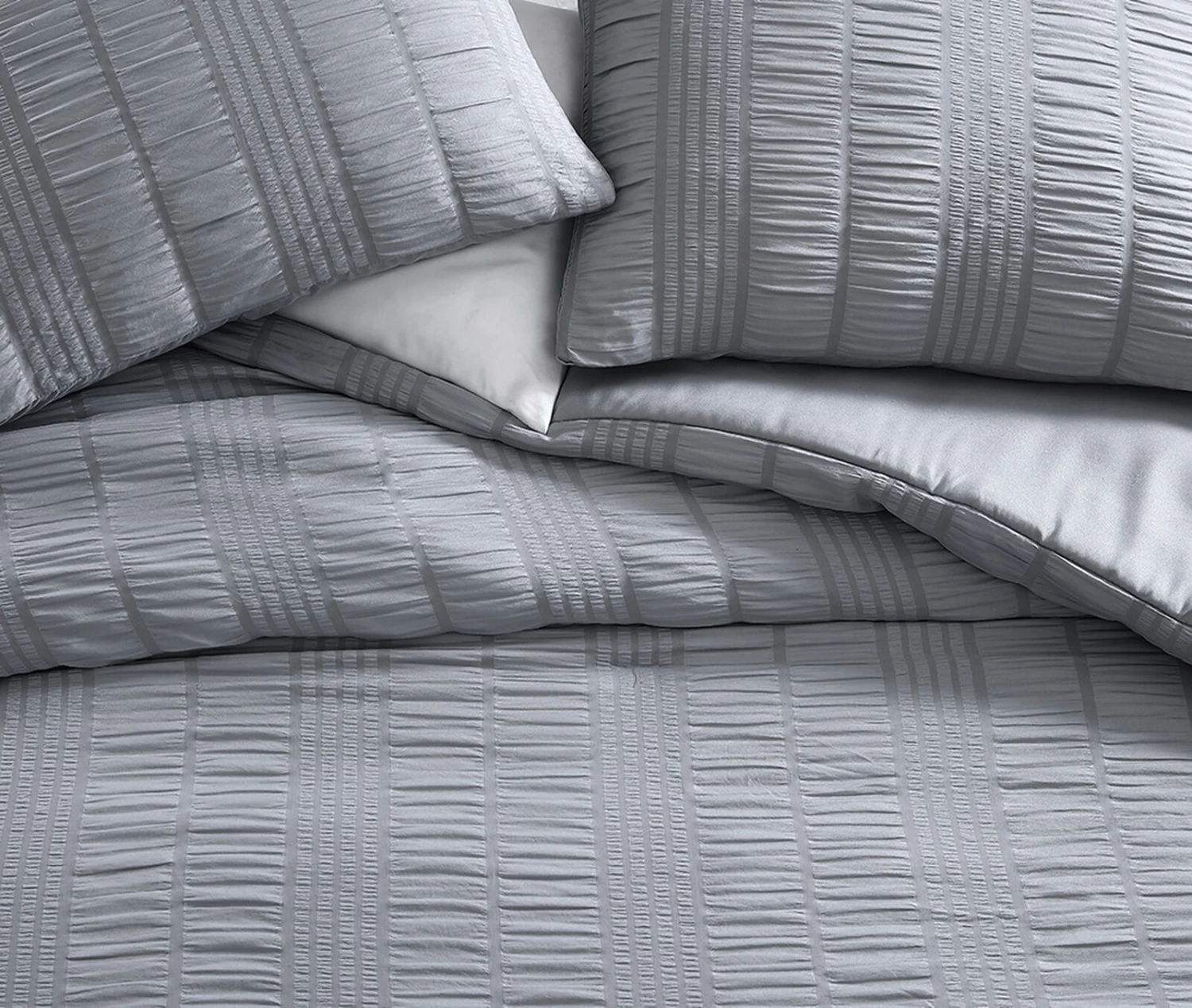 Elm 3 Piece Comforter Set King Gray 5 Elm 3 Piece Comforter Set King Gray - Image 3