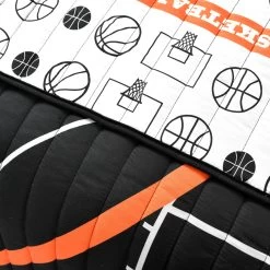 Basketball Game Reversible Oversized Quilt Set For Kids - Sports Decor -Fashion Bedding Store 724c226378a94aa9860eff73feff5863