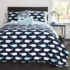 Whale Quilt 4Pc Set