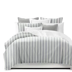 6ix Tailors Fine Linens Wave Runner Gray Coverlet Set