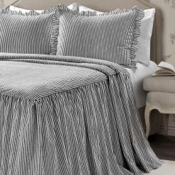 Ticking Stripe Bedspread 3Pc Set