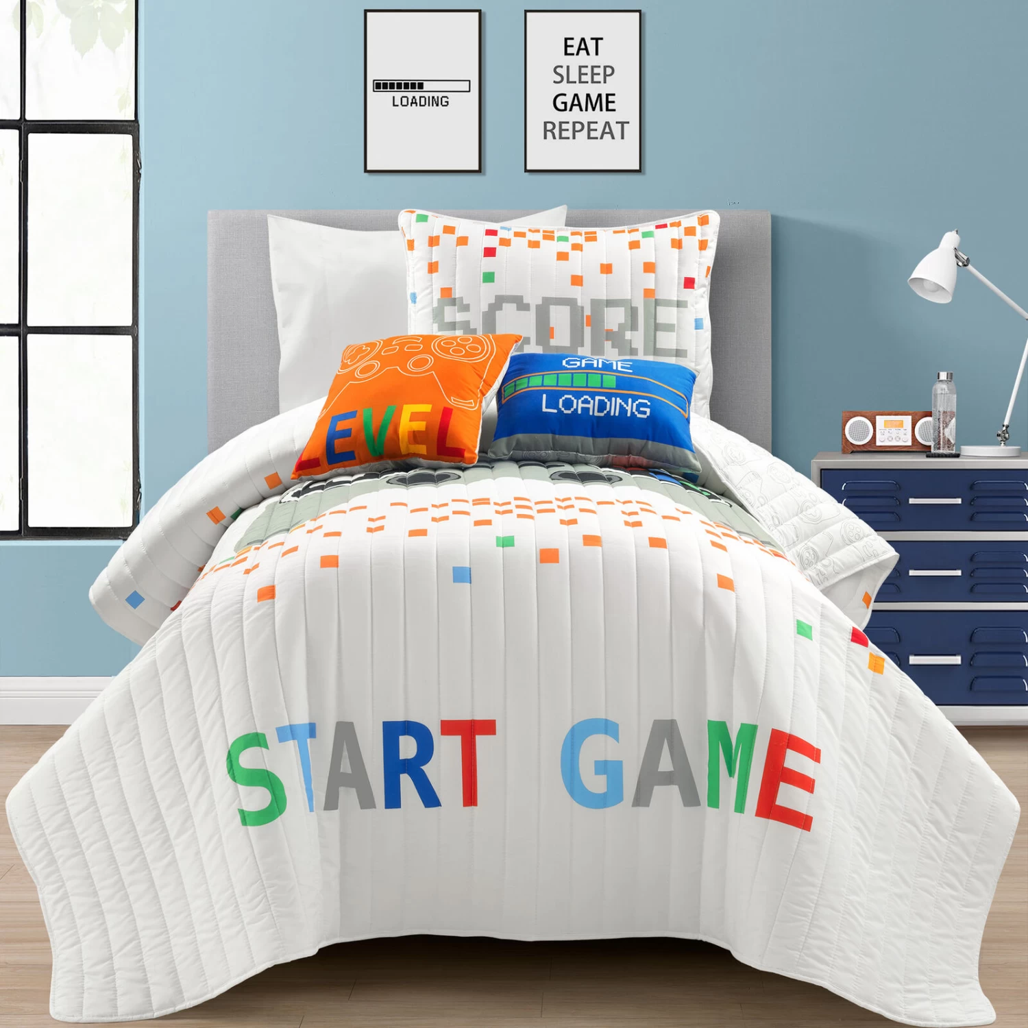 Video Games Reversible Oversized Quilt 4Pc Set 4 Video Games Reversible Oversized Quilt 4Pc Set - Image 2