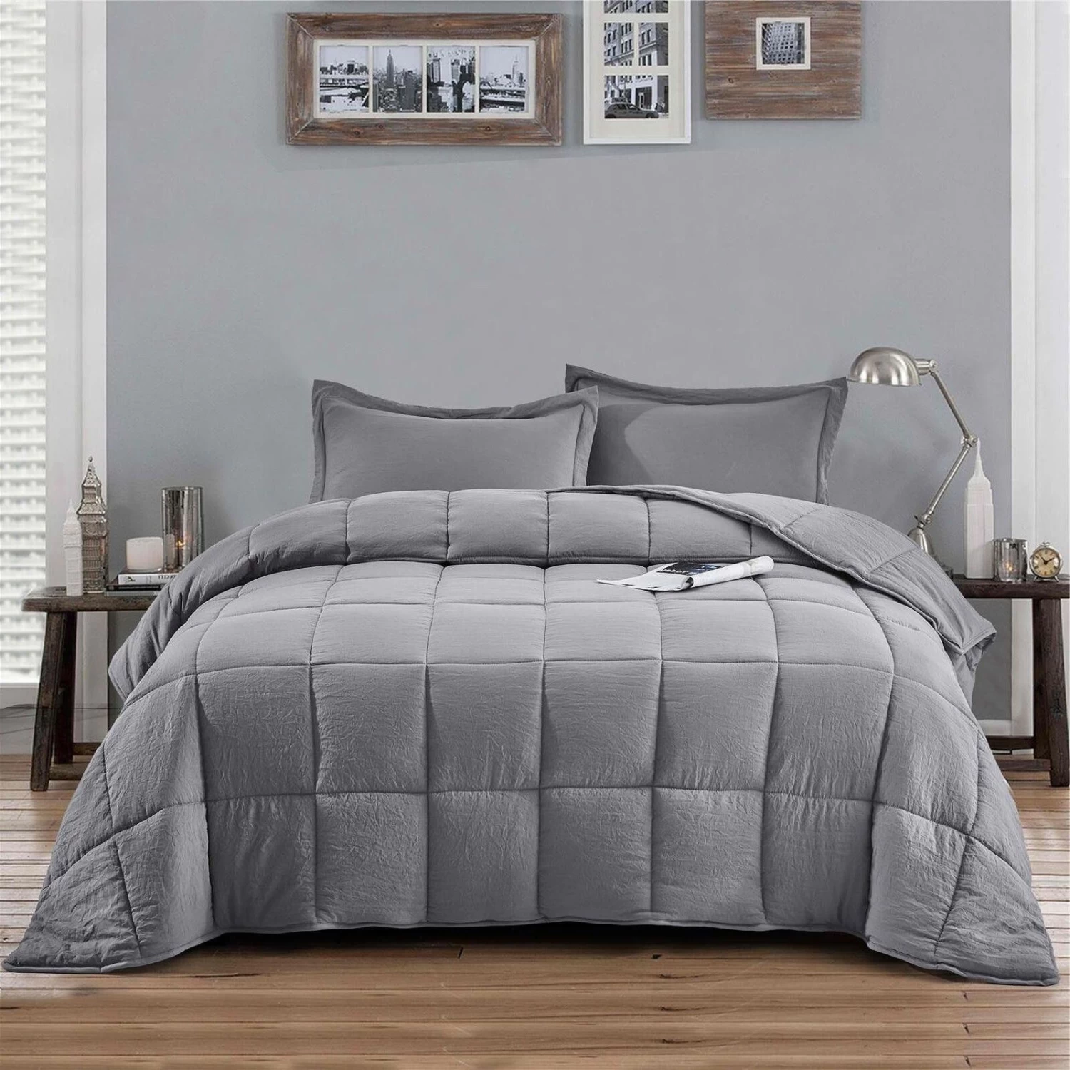 QuikFurn 3 Piece Microfiber Reversible Comforter Set 8 QuikFurn 3 Piece Microfiber Reversible Comforter Set - Image 6