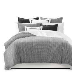 6ix Tailors Fine Linens Keeley Charcoal Comforter Set