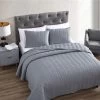 Birch 3 Piece King Quilt Set Gray