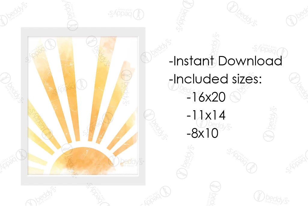 Watercolor Sun Artwork Download 4 Watercolor Sun Artwork Download - Image 2