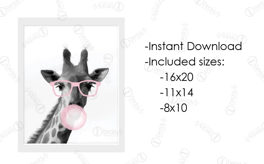 Bubblegum Giraffe Artwork Download 5 Bubblegum Giraffe Artwork Download - Image 3