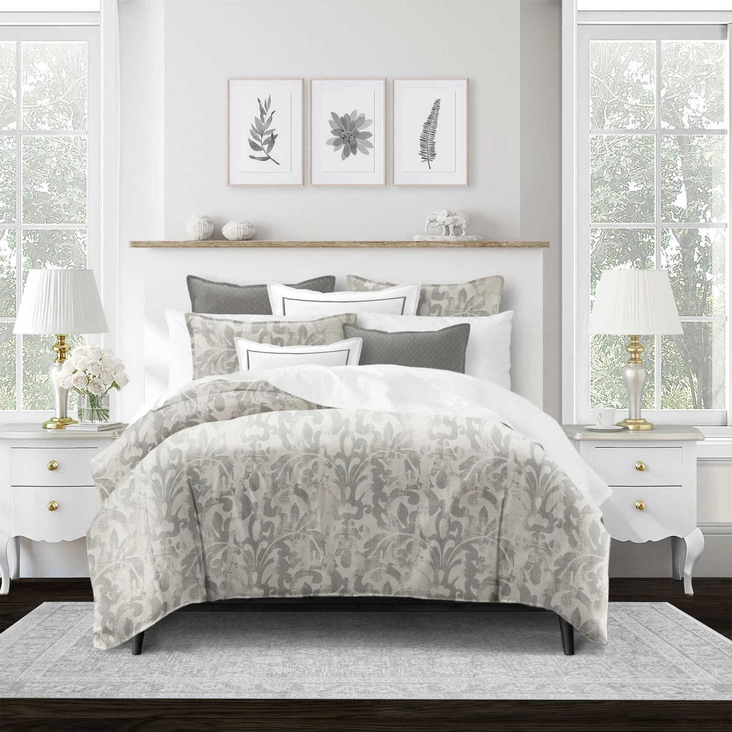 6ix Tailors Fine Linens Paragon Putty Coverlet Set 4 6ix Tailors Fine Linens Paragon Putty Coverlet Set - Image 2