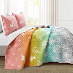 Make A Wish Dandelion Fairy Ombre Quilt 2Pc Set -Fashion Bedding Store a282dd6523c94e34a0751870caabb1d5