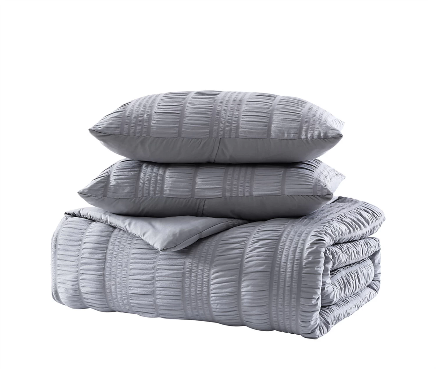 Elm 3 Piece Comforter Set King Gray 6 Elm 3 Piece Comforter Set King Gray - Image 4