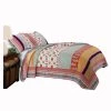 Geometric And Floral Print Full Size Quilt Set With 2 Shams, Multicolor-Benzara 2 Geometric And Floral Print Full Size Quilt Set With 2 Shams, Multicolor-Benzara -Fashion Bedding Store aec2aff2d52d445f9502b9eba5763b4f