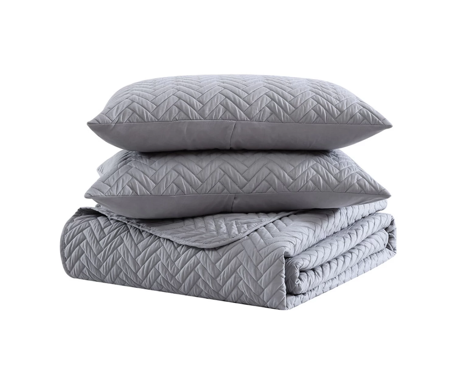 Birch 3 Piece King Quilt Set Gray 8 Birch 3 Piece King Quilt Set Gray - Image 6