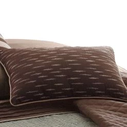 7 Piece King Polyester Comforter Set With Pleats And Texture, Gray And Brown-Benzara 12 7 Piece King Polyester Comforter Set With Pleats And Texture, Gray And Brown-Benzara -Fashion Bedding Store d8f7e760341646aab8355470ca2f414d