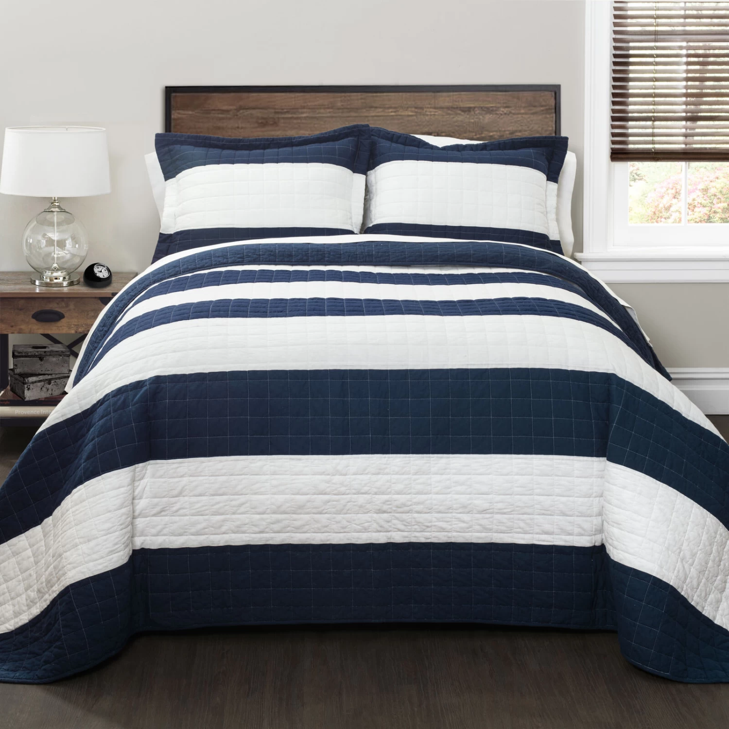 New Berlin Stripe Quilt 3Pc Set 3 New Berlin Stripe Quilt 3Pc Set