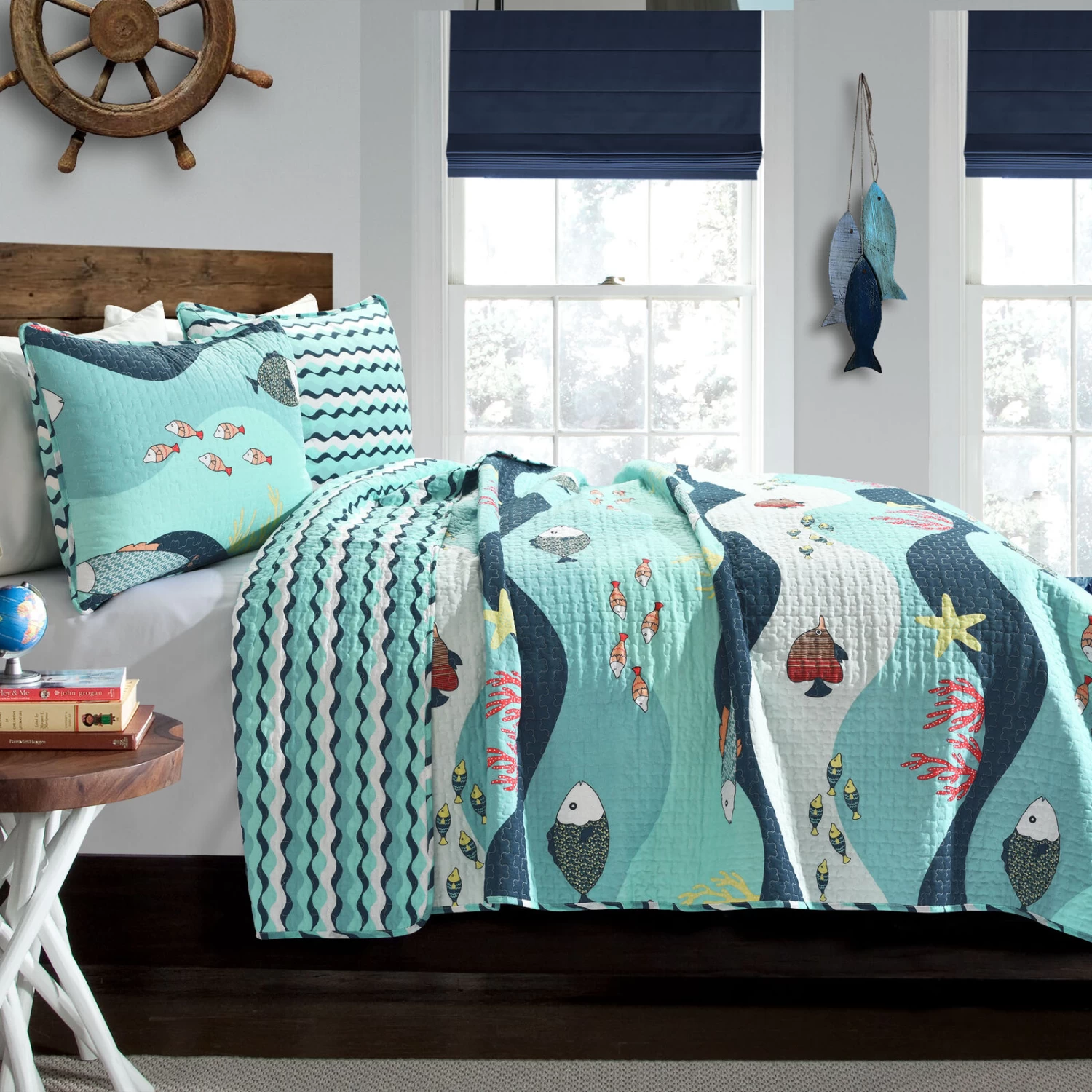 Sea Life Quilt 2Pc Set 5 Sea Life Quilt 2Pc Set - Image 3