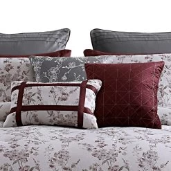 Sofia Polyester Comforter Set, Orchid Flower Print, Red White-Benzara 10 Sofia Polyester Comforter Set, Orchid Flower Print, Red White-Benzara -Fashion Bedding Store e6d0f037a99d43389cd644b86506b183