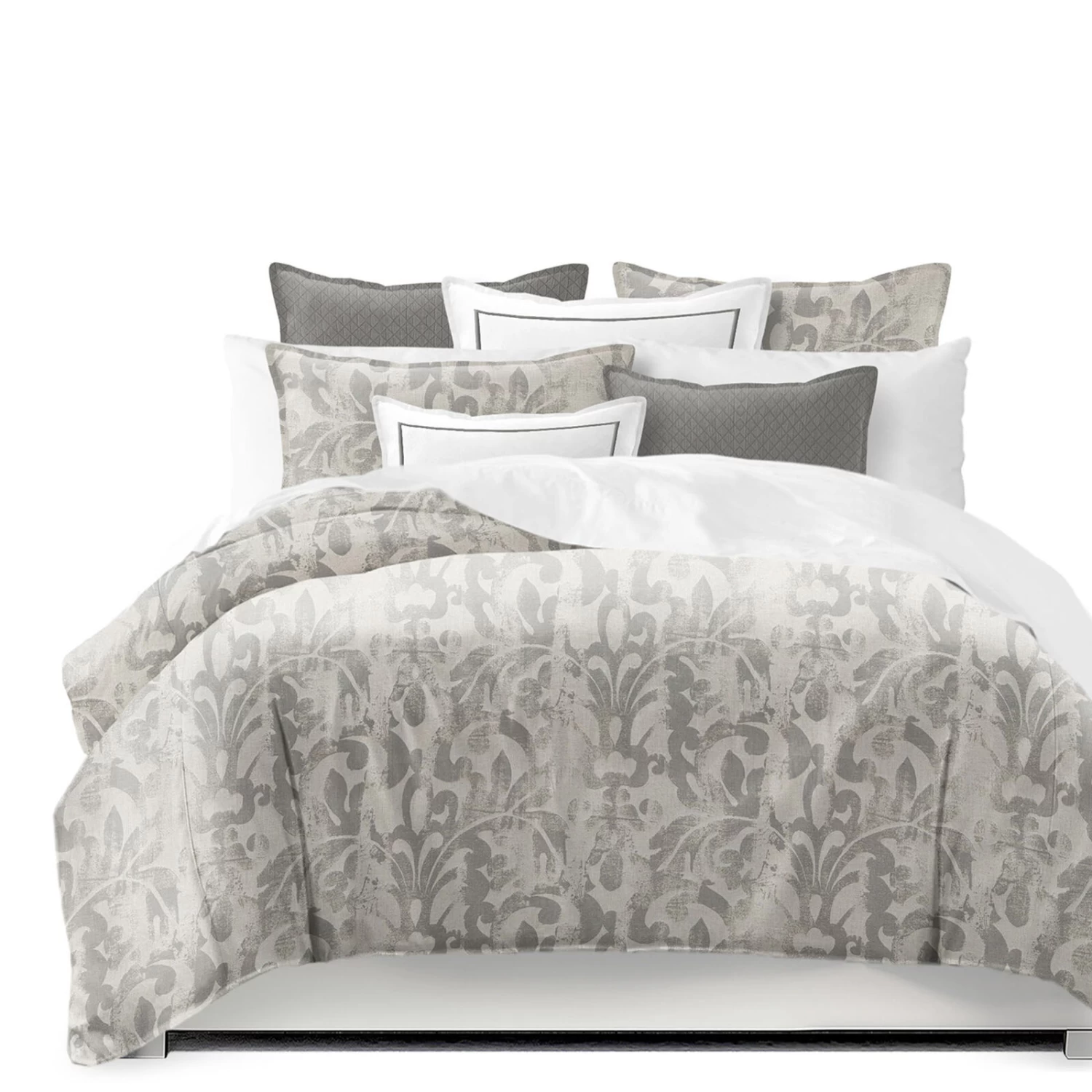 6ix Tailors Fine Linens Paragon Putty Coverlet Set 3 6ix Tailors Fine Linens Paragon Putty Coverlet Set
